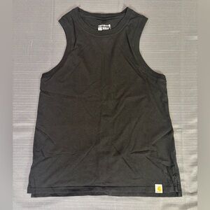 Carhartt Women’s Relaxed Fit Black Tank Top Small TENCEL Muscle Tee